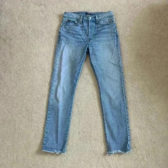 POLO Ralph Lauren The Callen High Rise Slim Fit Jeans Raw Hem Womens Size 28 - Picture 2 of 11